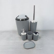 Juego de 6 Accesorios para Baño Gris | Decobazar