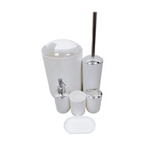 Juego de 6 Accesorios para Baño Blanco | Decobazar