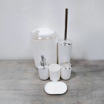 Juego de 6 Accesorios para Baño Blanco | Decobazar