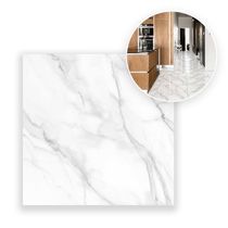 Cerámica Marmolizado Le Blanc 43x43cm 2.43m²